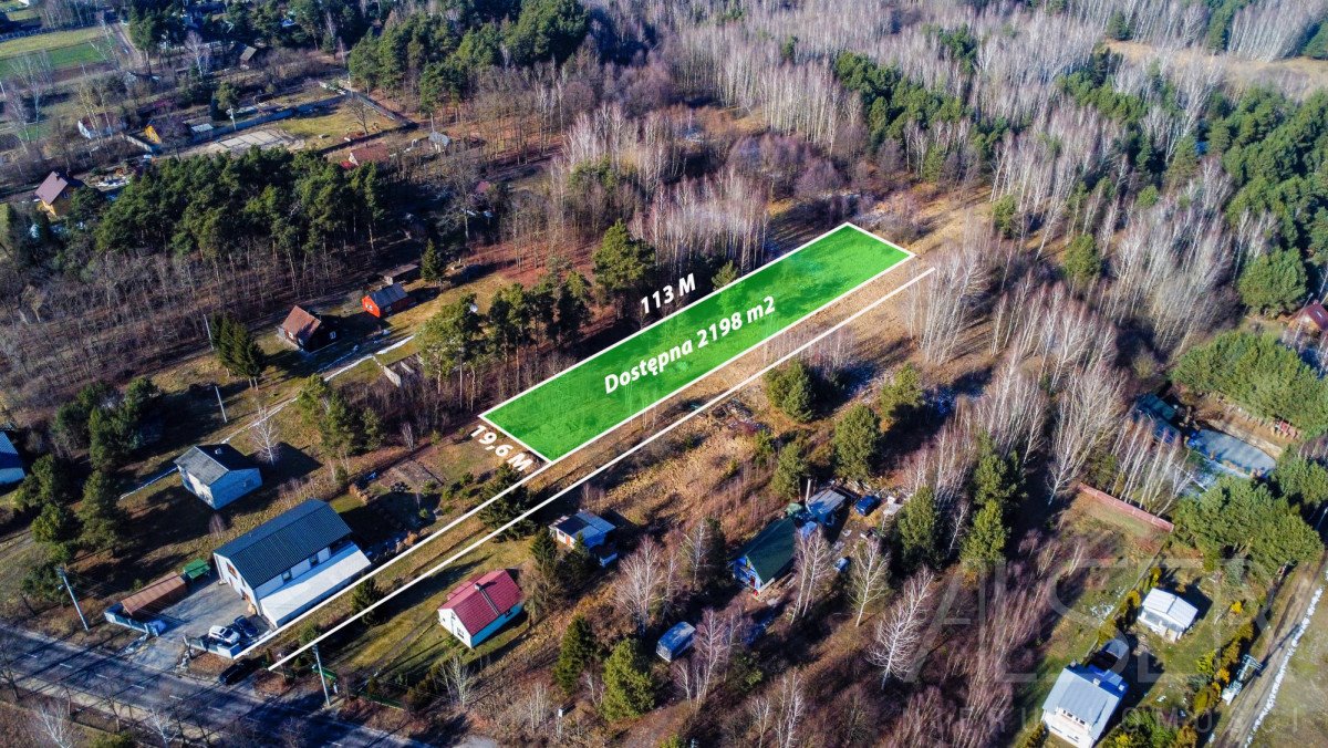 Sprzedam działkę 2198 m² z mediami i blisko rzeki Liwiec Barchów  2 198m2 Foto 1