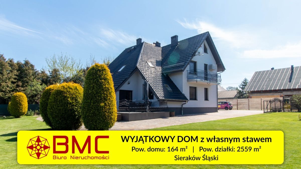 Luksusowy dom z własnym stawem i inteligentnym systemem zapraszam Sieraków Śląski, Oleska  164m2 Foto 1