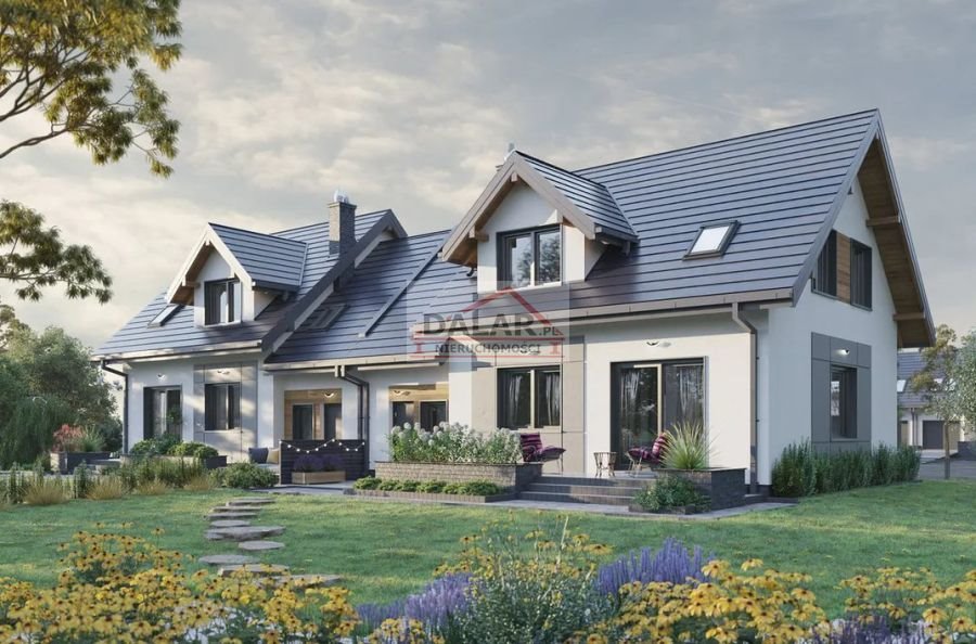 Nowoczesny bliźniak z garażem, 126,7 m2, taras i ogród Prace Duże  127m2 Foto 1