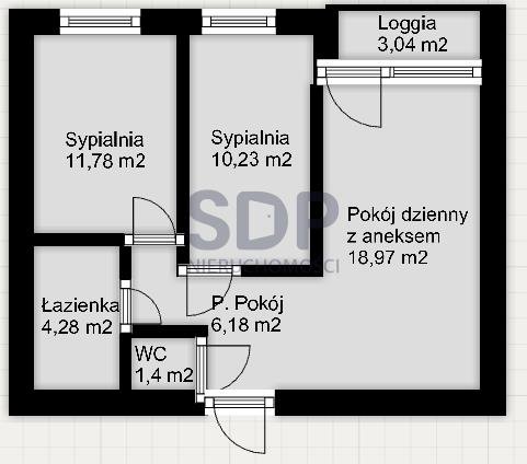 Mieszkanie trzypokojowe na sprzedaż Wrocław, Psie Pole, Zakrzów, Zatorska  53m2 Foto 6