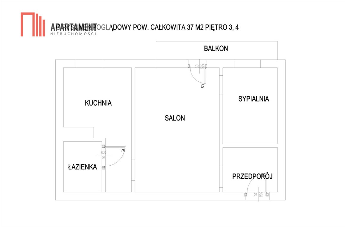 Mieszkanie dwupokojowe na sprzedaż Bydgoszcz  35m2 Foto 8