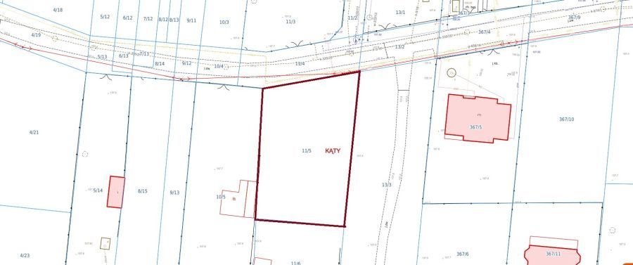 Działka 960 m² pod dom jednorodzinny, media, MPZP Kąty  960m2 Foto 1