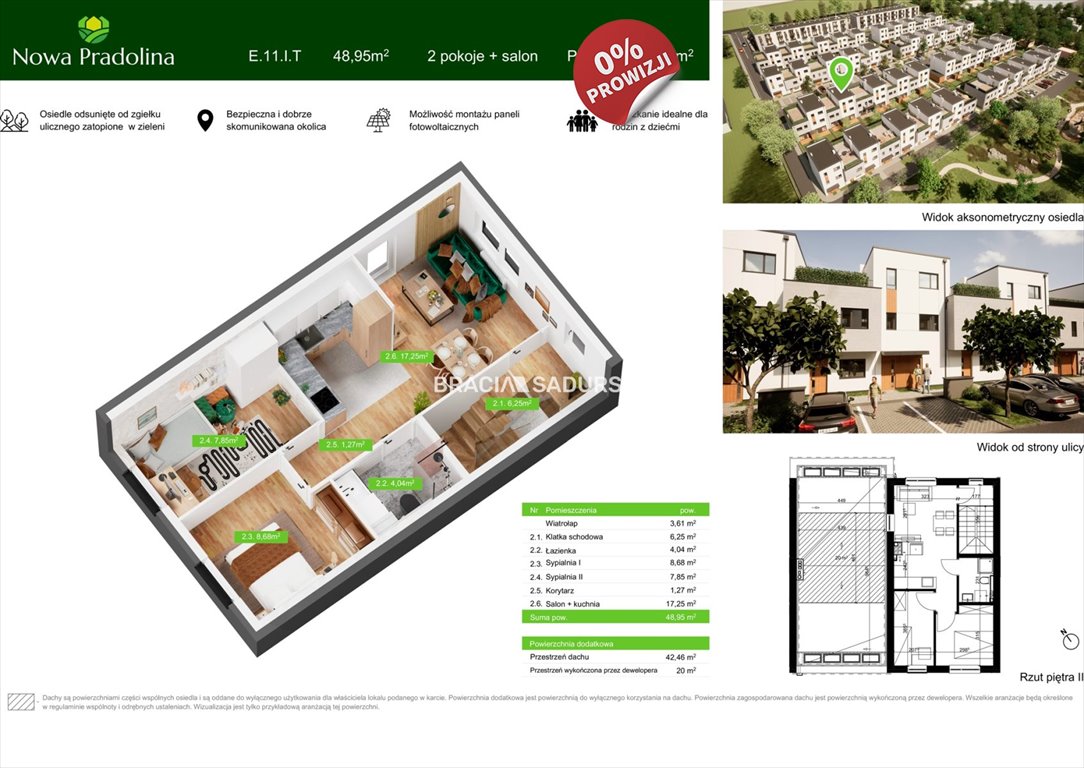 Mieszkanie trzypokojowe na sprzedaż Tarnów, Zabłocie, Skrzyszowska  49m2 Foto 1