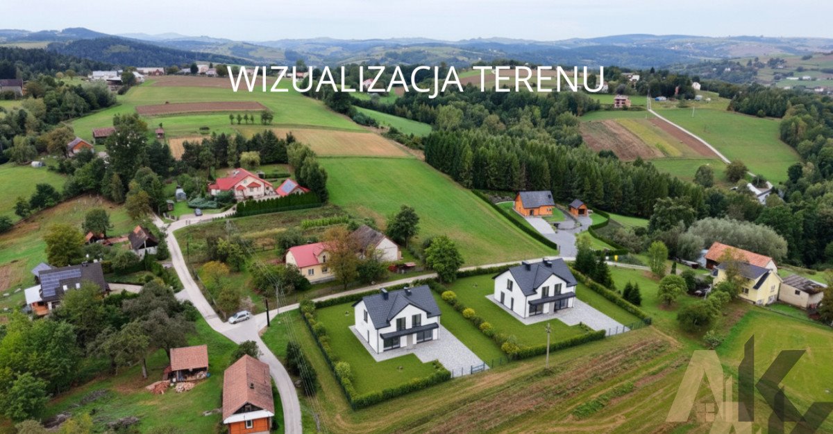 Działka 10 arów pod dom w Stróżach – media, asfaltowa droga Stróże  1 000m2 Foto 1