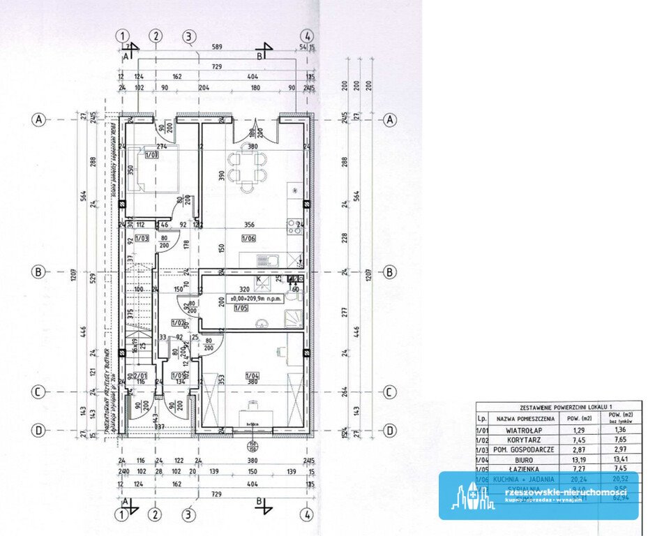 Mieszkanie trzypokojowe na sprzedaż Boguchwała  62m2 Foto 3