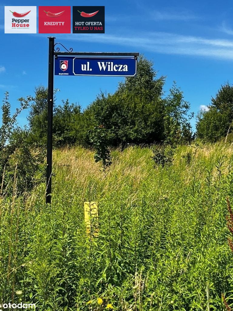 Działka budowlana na sprzedaż Bąkowo, Wilcza  953m2 Foto 1