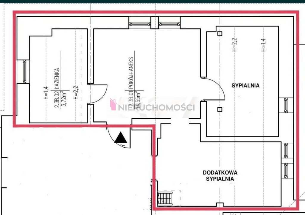 Mieszkanie dwupokojowe na sprzedaż Świdnica  46m2 Foto 3