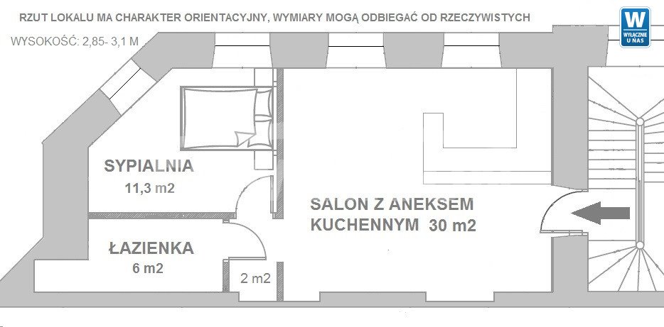 Mieszkanie dwupokojowe na sprzedaż Warszawa, Śródmieście, Wilcza  49m2 Foto 12