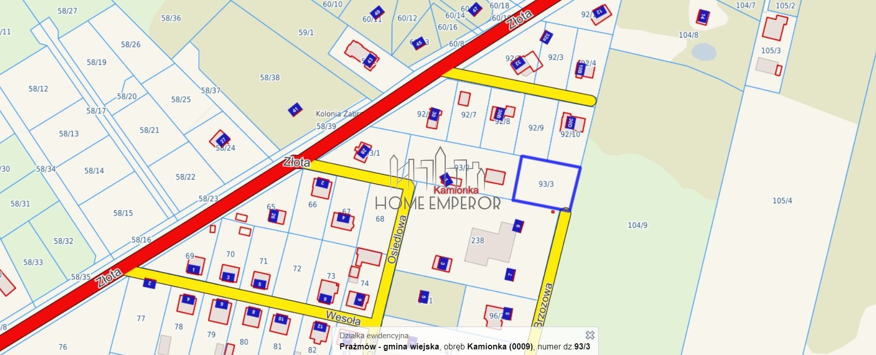 Działka budowlana na sprzedaż Kamionka, Brzozowa  1 000m2 Foto 2