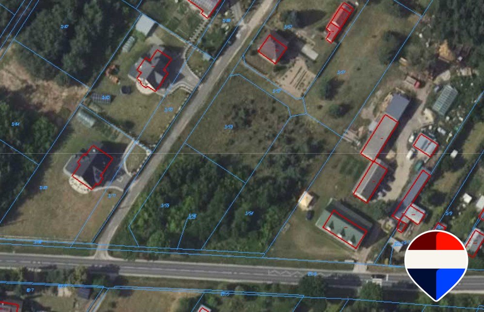 Działka 1611 m2 pod dom jednorodzinny, asfalt, media Borkowo, Bohaterów 1920 Roku  1 611m2 Foto 1