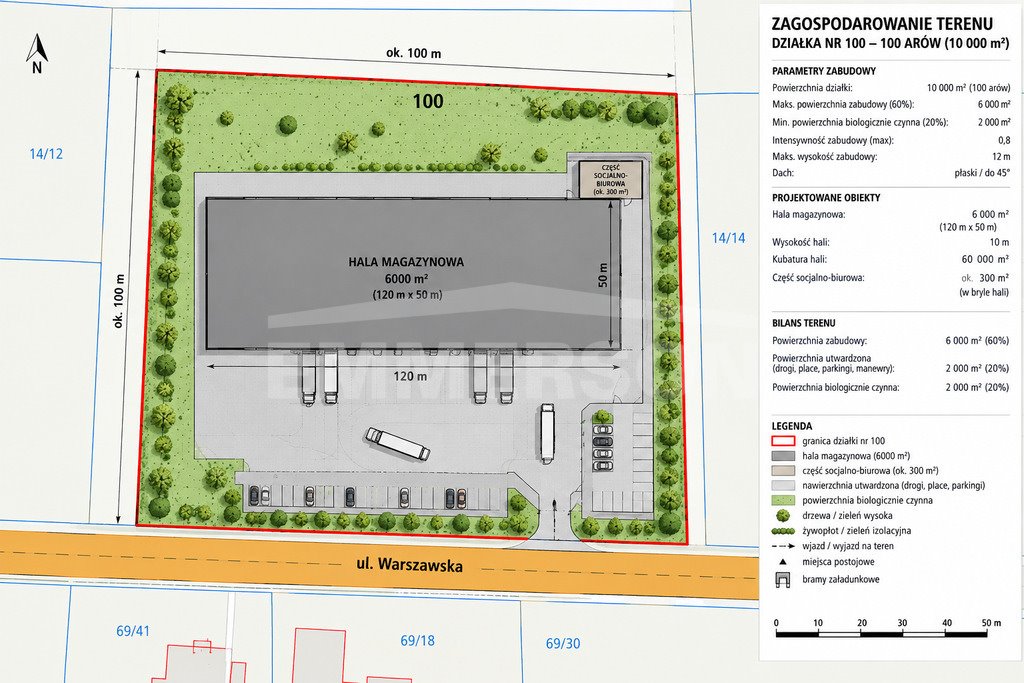 Zapraszam do zakupu działki usługowej 10 000 m² z pełnym uzbrojeniem Poskwitów  10 000m2 Foto 1