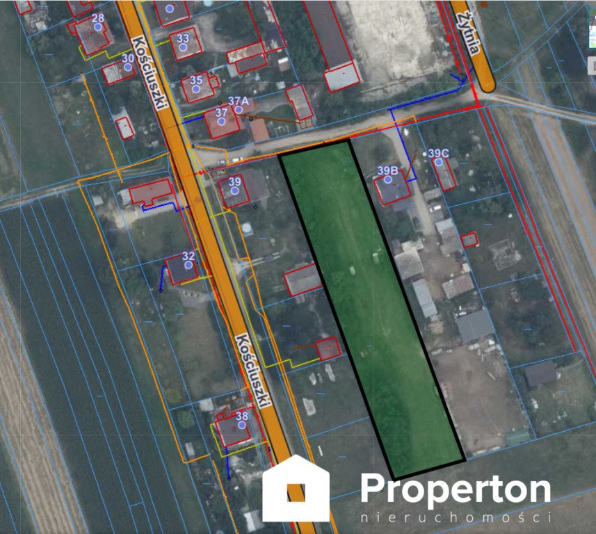 Działka budowlana 3 640 m² w Łaskarzewie, spokojna okolica Łaskarzew, Kościuszki  3 798m2 Foto 1