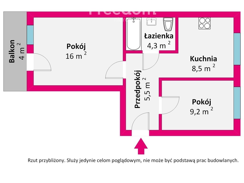 Mieszkanie dwupokojowe na sprzedaż Białystok, Os. Leśna Dolina, św. Andrzeja Boboli  44m2 Foto 13