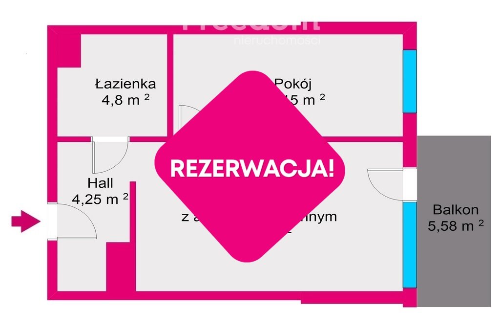Mieszkanie dwupokojowe na sprzedaż Rzeszów, al. mjr. Wacława Kopisto  41m2 Foto 5