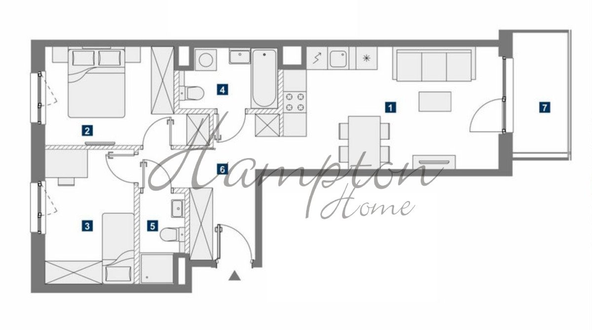 Nowoczesne 3 pokoje z balkonem w Augustówce, bez PCC Warszawa, Mokotów Augustówka, Antoniewska  59m2 Foto 1