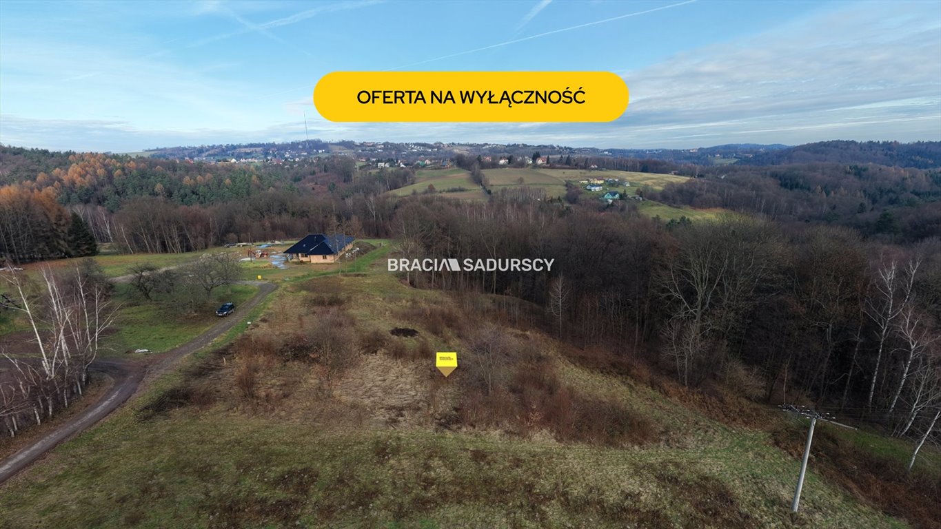 Działka 2700 m² w Jankówce, widokowa, media w drodze Wieliczka, Jankówka  2 700m2 Foto 1