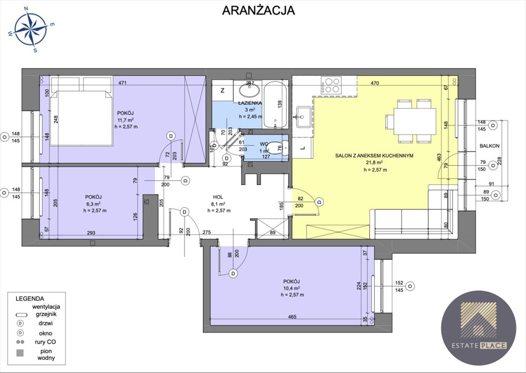 Mieszkanie czteropokojowe  na sprzedaż Warszawa, Ursynów, Stanisława Kulczyńskiego  63m2 Foto 11