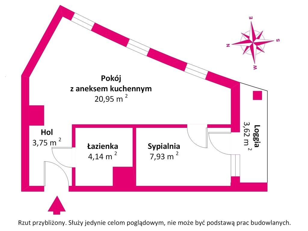 Mieszkanie dwupokojowe na sprzedaż Biała Podlaska, Torowa  37m2 Foto 5