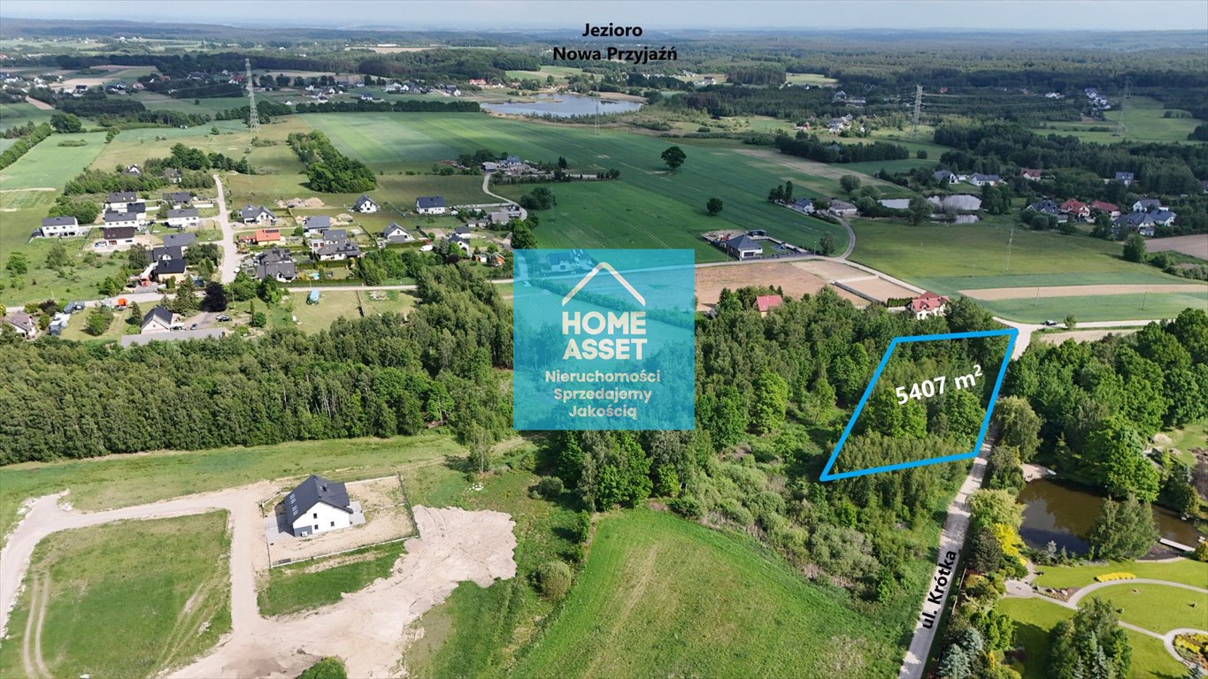 Polecam działkę 5400 m² w Przyjaźni z pełnym uzbrojeniem Przyjaźń, Krótka  5 407m2 Foto 1