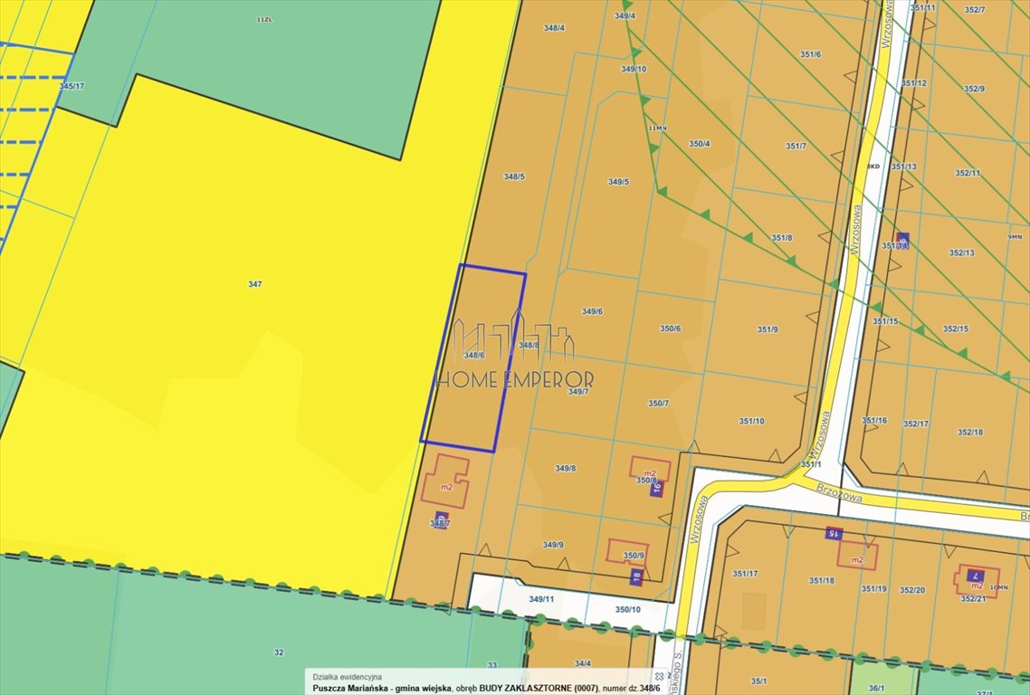 Działka 1200 m² pod zabudowę jednorodzinną - polecam Budy Zaklasztorne, Wrzosowa  1 200m2 Foto 1
