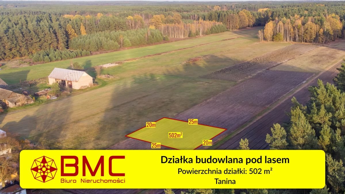 Działka budowlana na sprzedaż Tanina  502m2 Foto 1