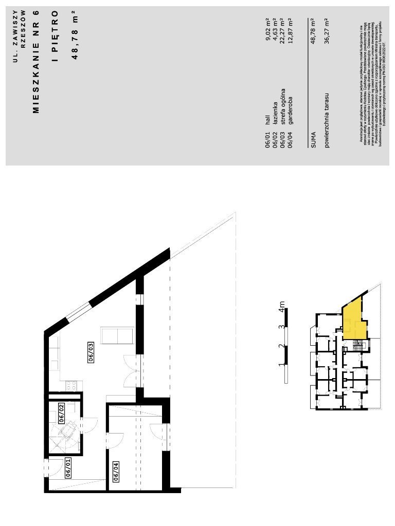 Mieszkanie dwupokojowe na sprzedaż Rzeszów, Zawiszy Czarnego  49m2 Foto 3