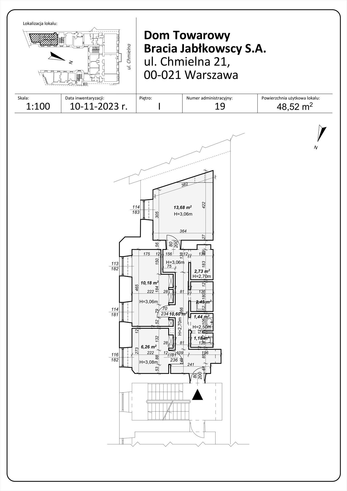 Lokal użytkowy na wynajem Warszawa, Śródmieście, Chmielna 21  48m2 Foto 1