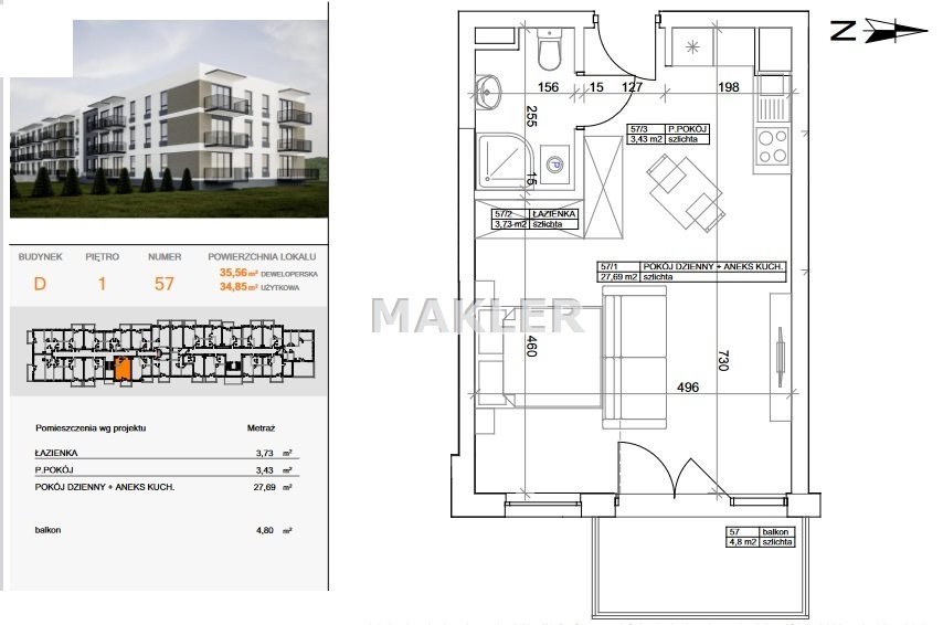 Kawalerka na sprzedaż Bydgoszcz, Szwederowo  35m2 Foto 4