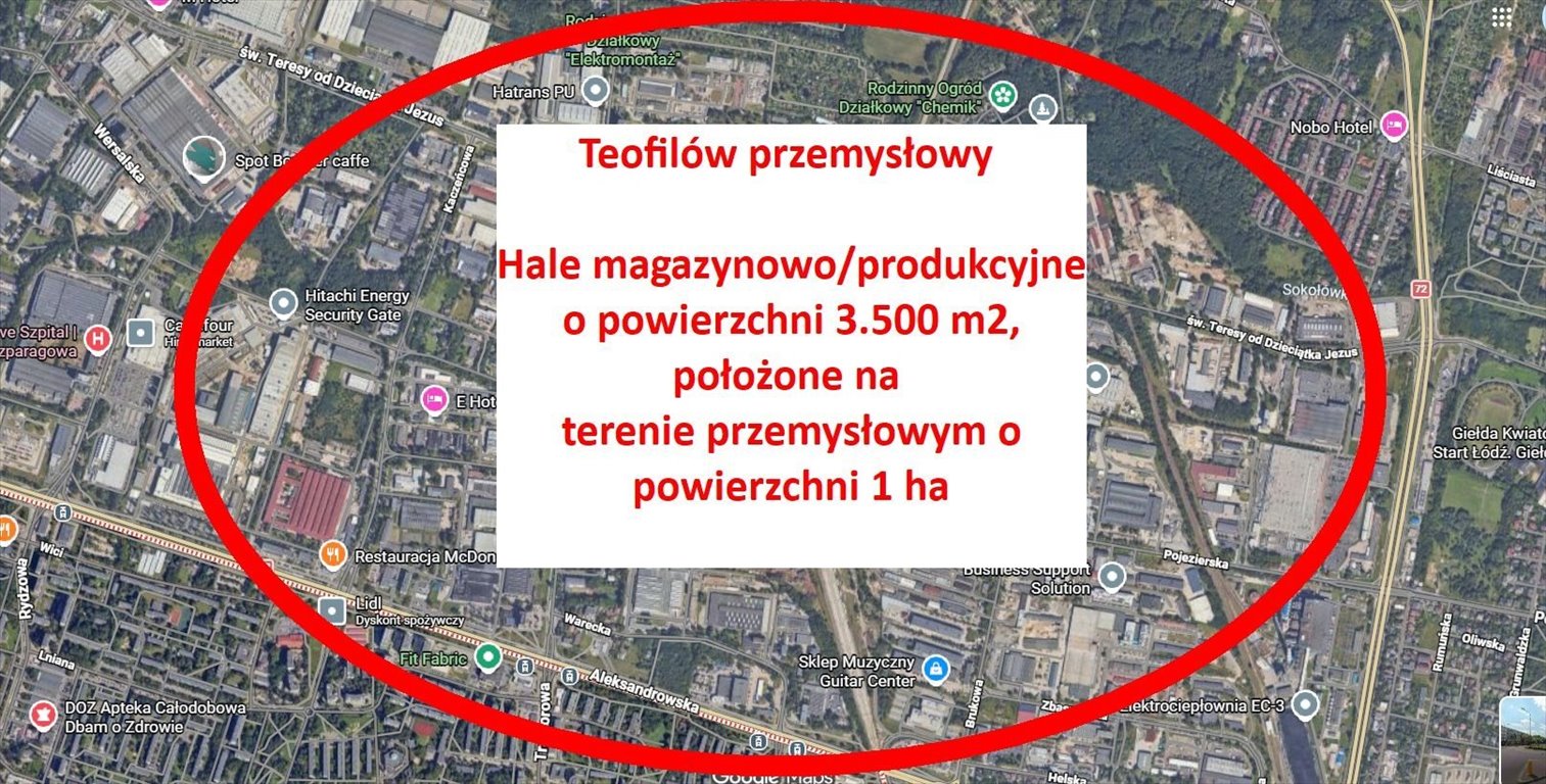 Do sprzedania kompleks magazynowo-produkcyjny 4000 m² w Łodzi Łódź, Bałuty, Teofilów  4 000m2 Foto 1
