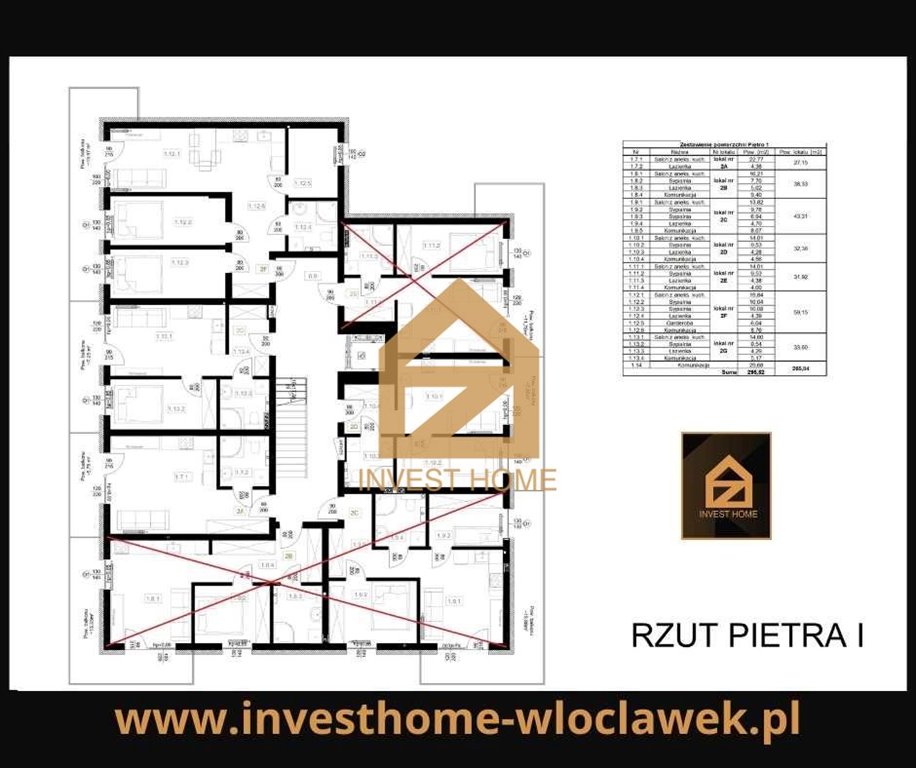 Mieszkanie trzypokojowe na sprzedaż Włocławek, Południe, Dziewiny  59m2 Foto 11