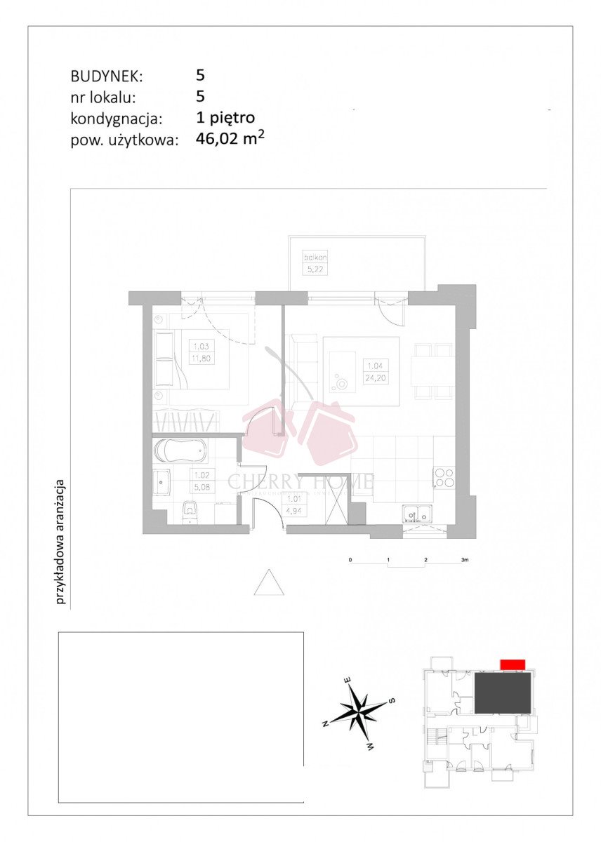 Mieszkanie dwupokojowe na sprzedaż Reda, Długa  46m2 Foto 2