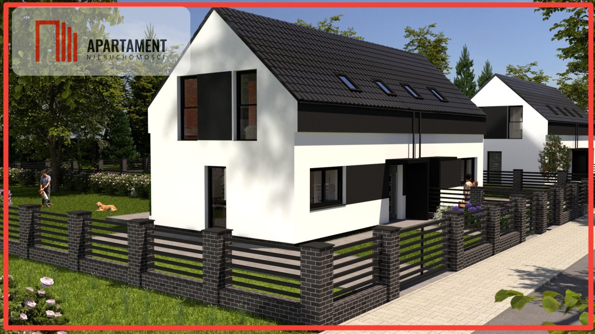 Nowoczesny bliźniak z poddaszem, ogród, pompa ciepła Wałcz  74m2 Foto 1