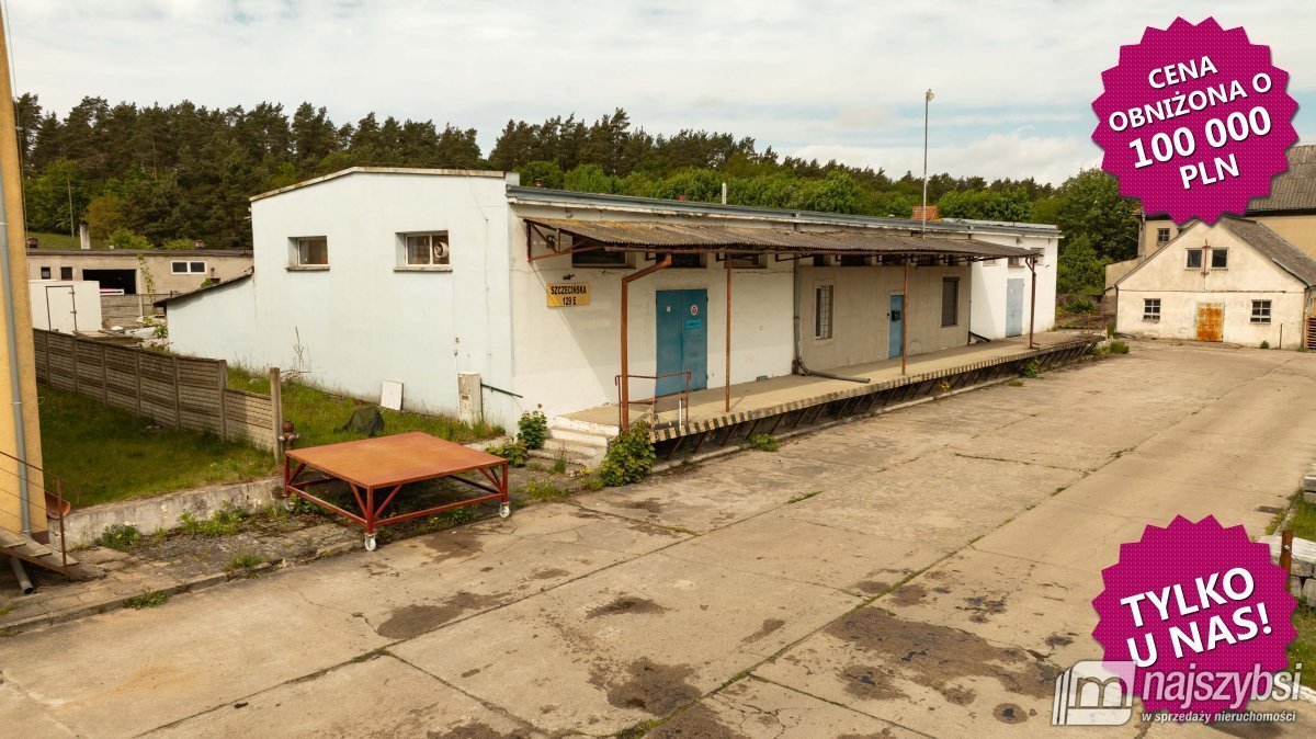 Zapraszam do obejrzenia hali przemysłowej 442 m² z rampą i biurem Świdwin  441m2 Foto 1