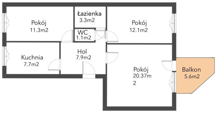 Mieszkanie trzypokojowe na sprzedaż Warszawa, Ursynów, Barwna  64m2 Foto 11