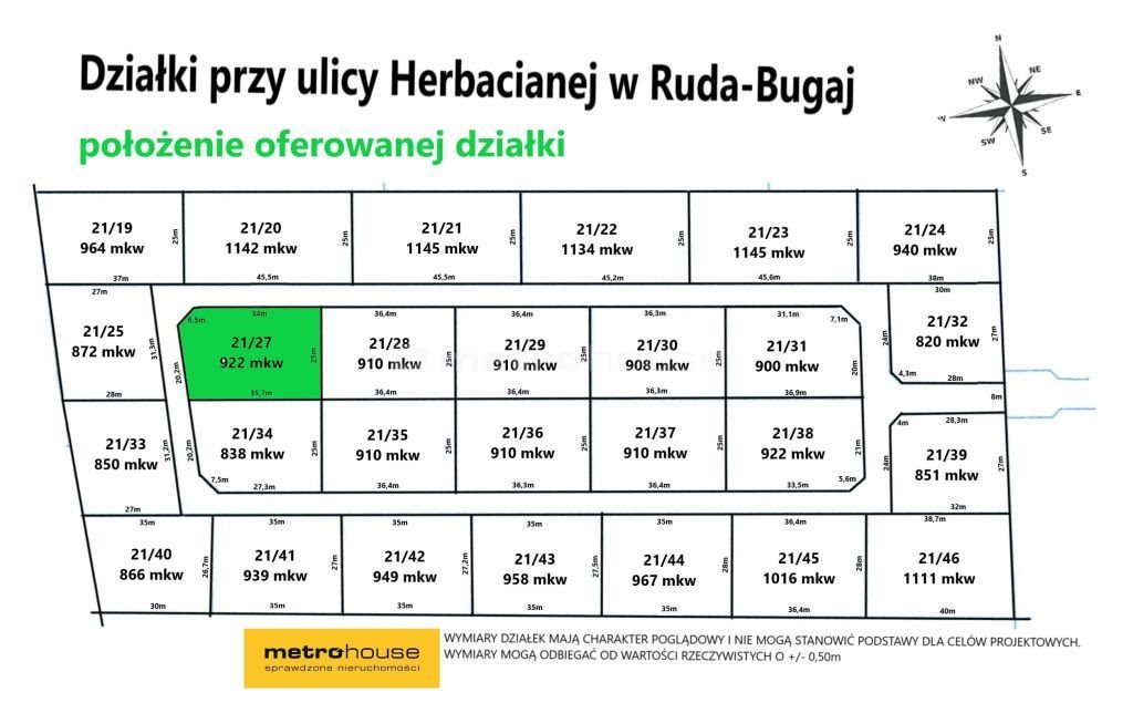 Działka inna na sprzedaż Ruda-Bugaj, Herbaciana  922m2 Foto 6