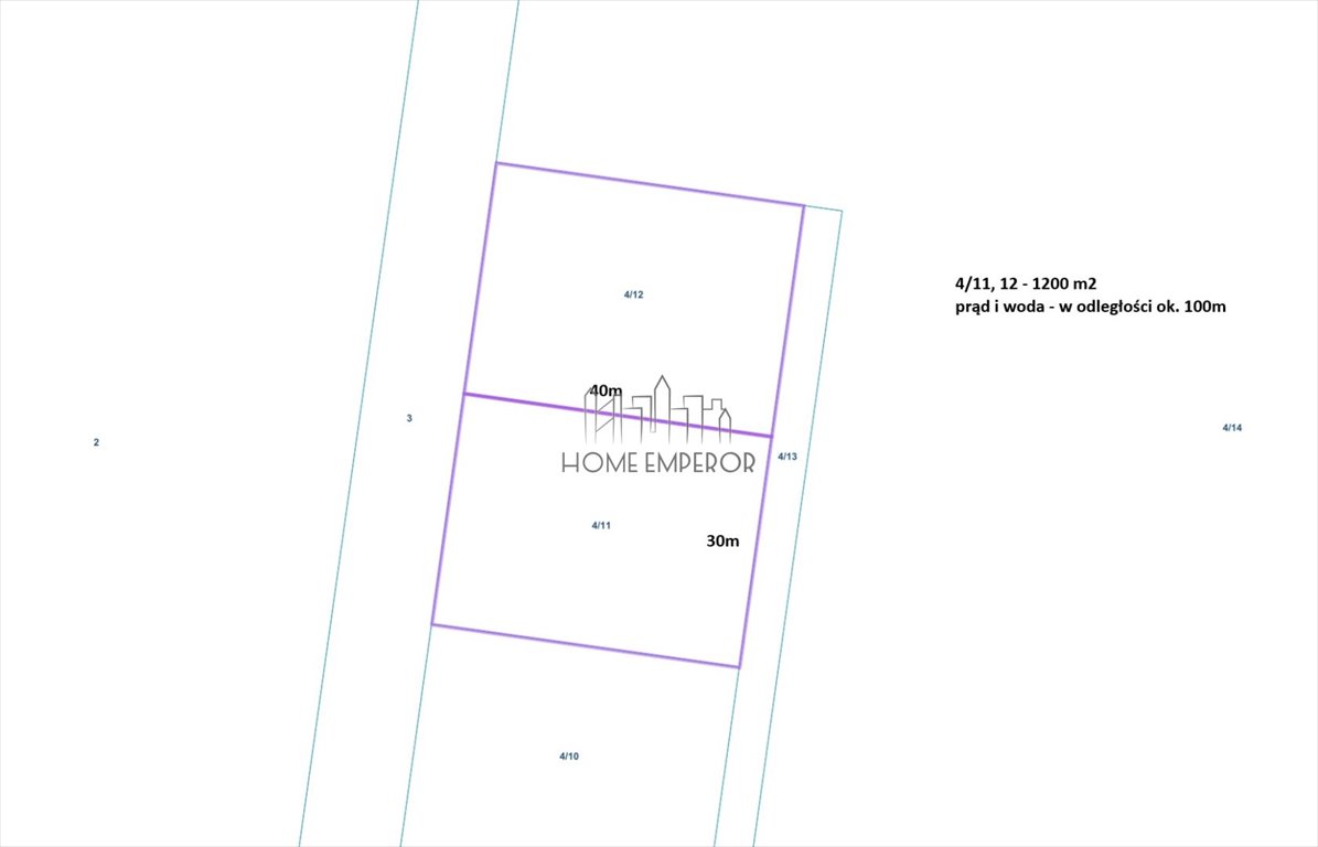 Polecam działkę 1200 m² z mediami w Nowej Woli Nowa Wola  1 200m2 Foto 1