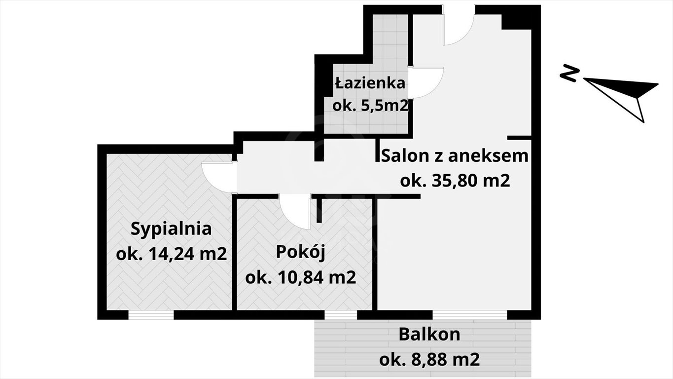 Mieszkanie dwupokojowe na sprzedaż Świnoujście, Paprotno  66m2 Foto 10