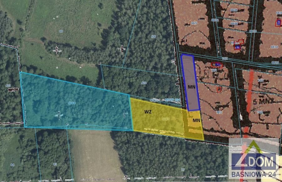 Działka 1547 m² w lesie - spokojna okolica z wodociągiem Orzechów-Kolonia  1 547m2 Foto 1