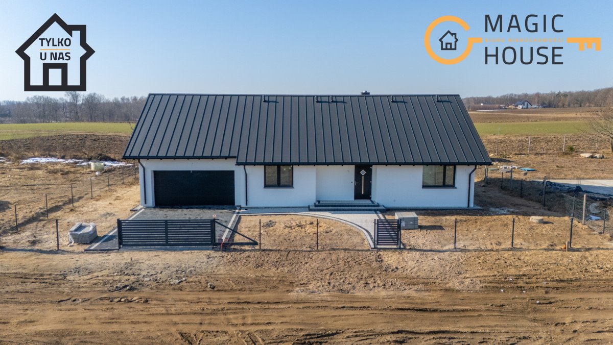 Nowoczesny dom parterowy 118 m² z garażem 40 m² w Warzenku Warzenko, Kalinowa  158m2 Foto 1