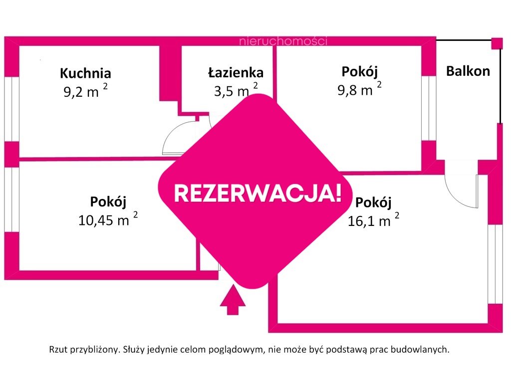 Mieszkanie trzypokojowe na sprzedaż Ełk, Adama Mickiewicza  56m2 Foto 14