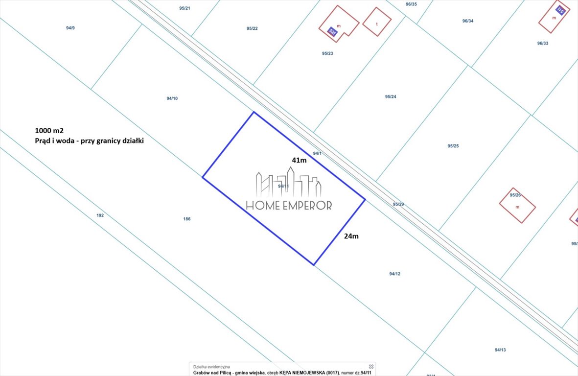 Polecam działkę 1000 m² z warunkami zabudowy w Kępie Niemojewskiej Kępa Niemojewska, Brzozowa  1 000m2 Foto 1