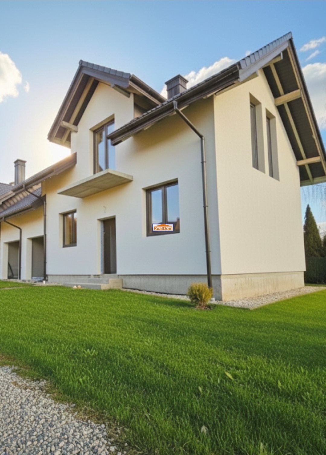 Nowoczesny dom bliźniak z garażem, 4 pokoje, 115 m² Wielka Wieś  115m2 Foto 1