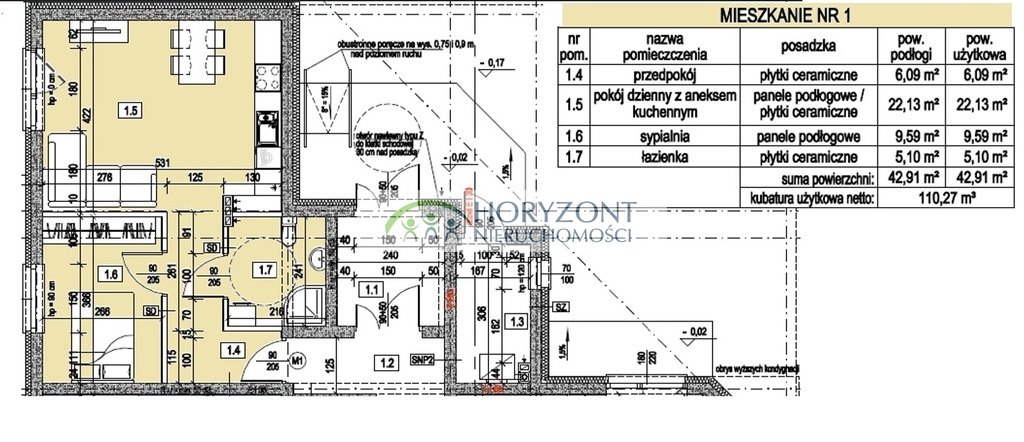 Mieszkanie dwupokojowe na sprzedaż Reda  43m2 Foto 1