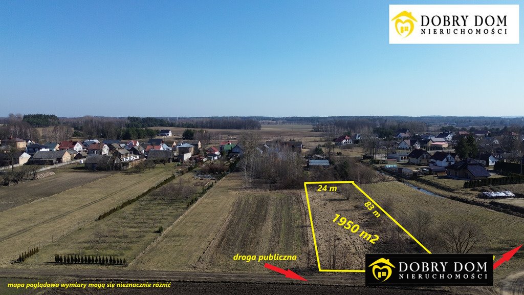Sprzedam działkę 1950 m² pod dom i działalność z mediami Turośń Kościelna  1 950m2 Foto 1