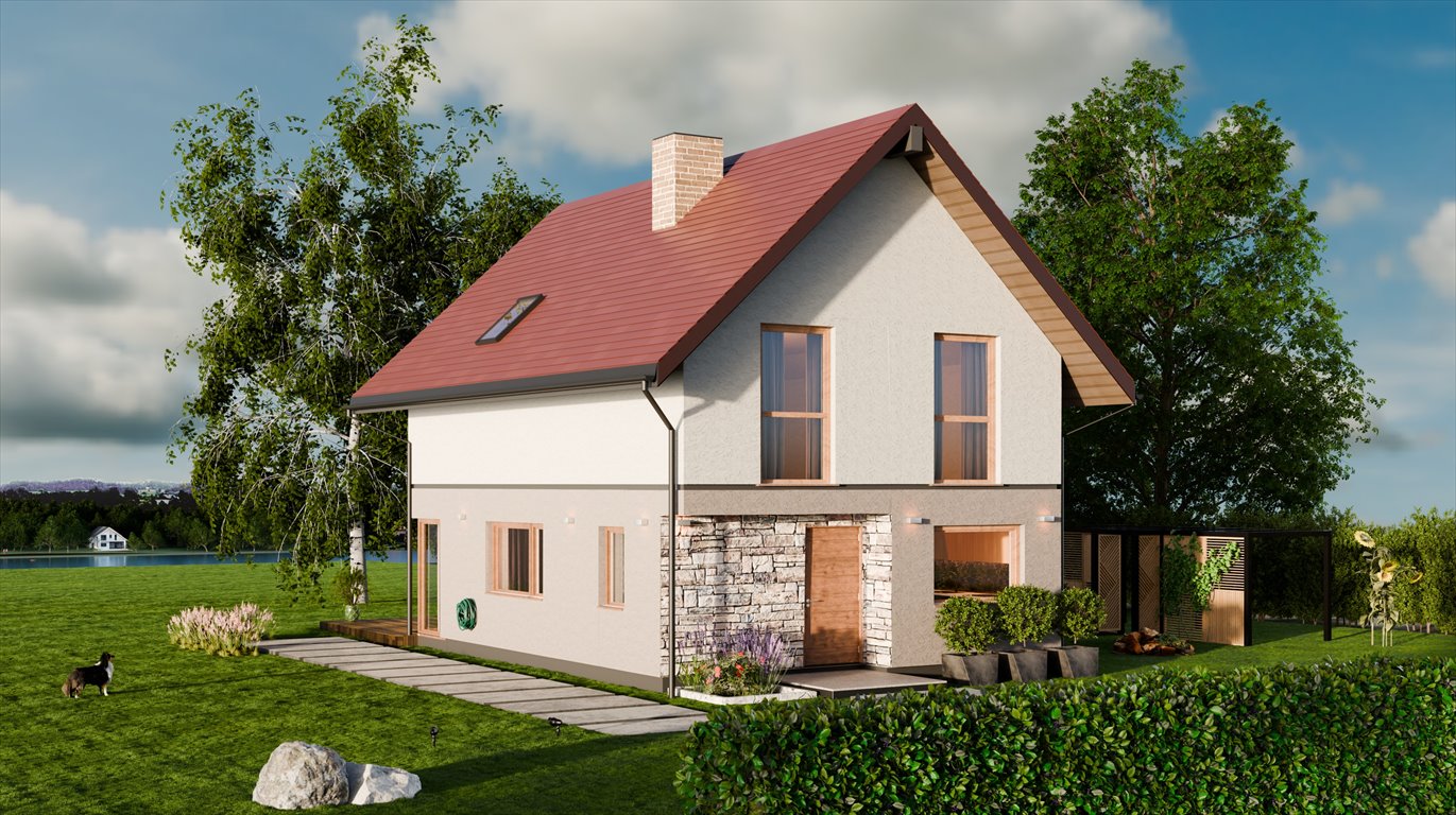 Nowoczesny dom 96 m2 z 5 sypialniami, ogrzewaniem podłogowym Lepaki Małe  96m2 Foto 1