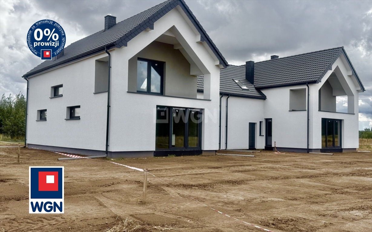 Nowoczesny dom bliźniak w Bierkowie, stan surowy zamknięty Bierkowo, Sportowa  165m2 Foto 1