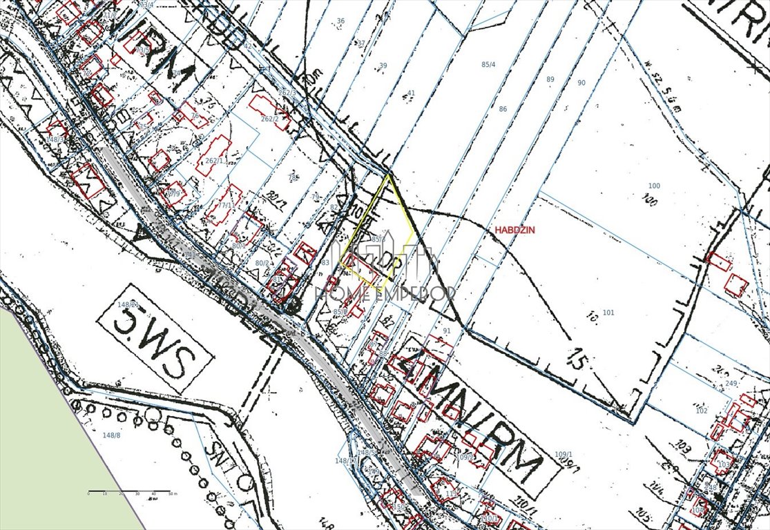 Polecam działkę 1612 m² z planem zabudowy i budynkiem w Habdzinie Habdzin  1 612m2 Foto 1