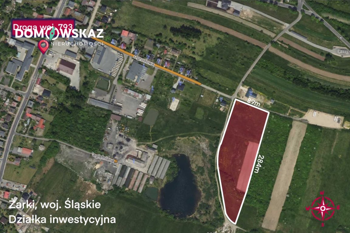 Działka inwestycyjna 2,08 ha w Żarkach z mediami i dojazdem Żarki, Ogrodowa  20 794m2 Foto 1