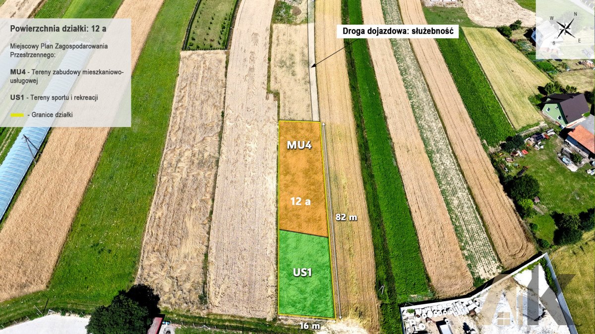 Działka budowlana 12 arów, idealna pod dom i rekreację Podegrodzie  1 269m2 Foto 1
