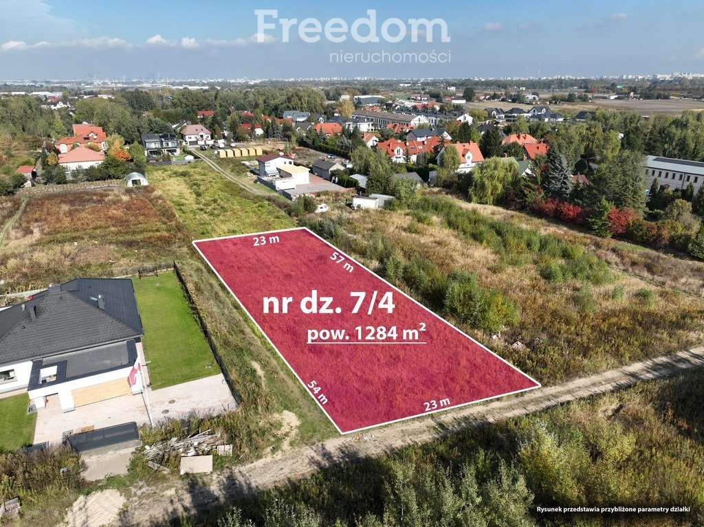 Działka 1284 m² w Dawidach Bankowych (media w drodze) Dawidy Bankowe, Elekcyjna  1 284m2 Foto 1